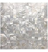 Art3d Mother of Pearl Shell Mini Square Seamless Mosaic Tile